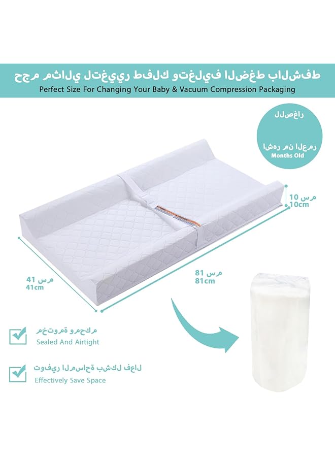 Baby Changing Pad Infant Diaper Changing Table Pad Cover Dot Washable Soft Breathable Contoured Pad Waterproof Non Slip Change Mat Sheet With Safety Strap Gift For Baby Boy Dresser Tops  - Image 5