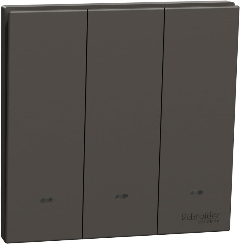Schneider Electric AvatarOn C 3 Gang Switch - Dark Grey - Image 1