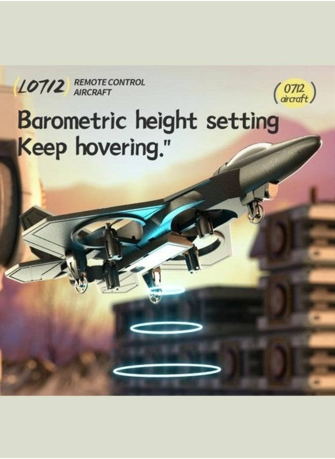 A ZONE Remote Control Drone Plane 2.4GHz Fighter Aircraft RC Airplane RTF for Beginner Kids and Adults 3D Flip Airplane Toy with Colored Lights USB Charging Model L0712  - Image 3