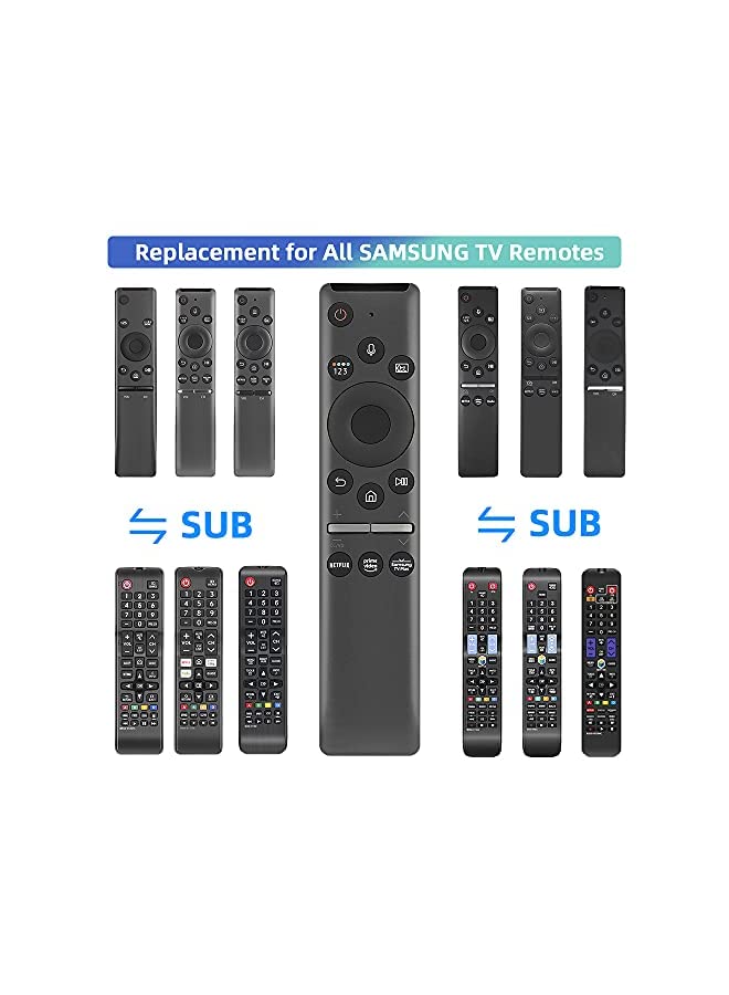 PROMASS Universal Voice Remote Control for Samsung TV Remote All Samsung LED QLED UHD SUHD HDR LCD HDTV 4K 3D Curved Smart TVs, with Shortcut Buttons for Netflix, Prime Video, Samsung Plus - Image 4