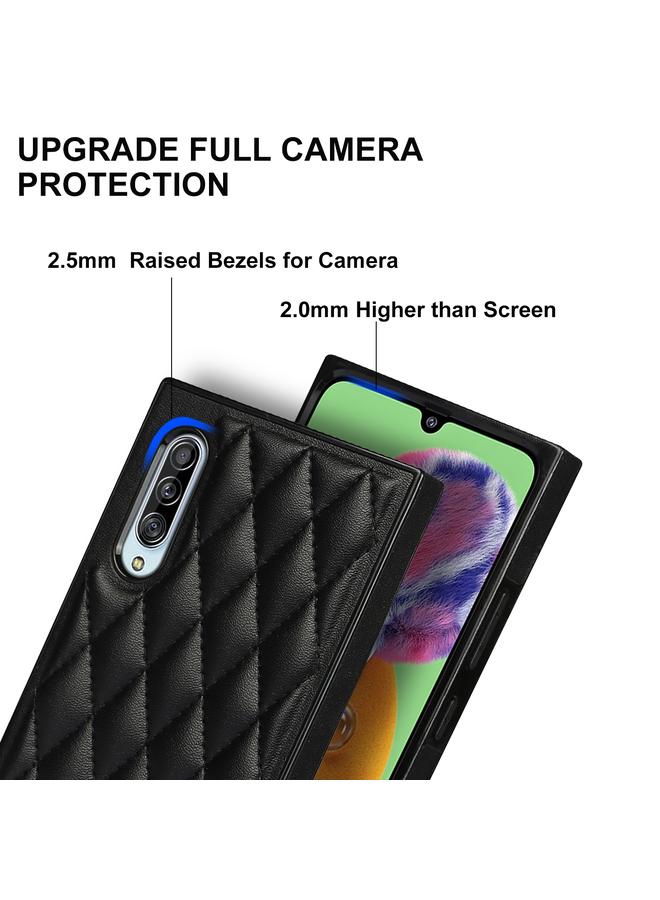 اس-توب جراب لهاتف Samsung Galaxy A90 5G أنيق بنمط معيني من الجلد المصنوع من الألياف الدقيقة + جراب مقاوم للصدمات من مادة TPU مع حزام كتف سلسلة - Image 5