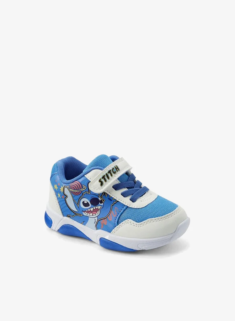 Disney Boys Stitch Print Light-Up Ankle Sneakers