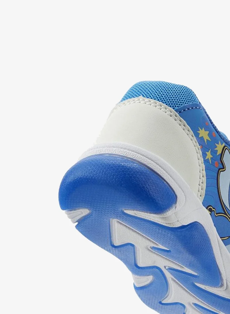 Disney WHITE Boys Stitch Print Light-Up Ankle Sneakers for Men | Best Price UAE