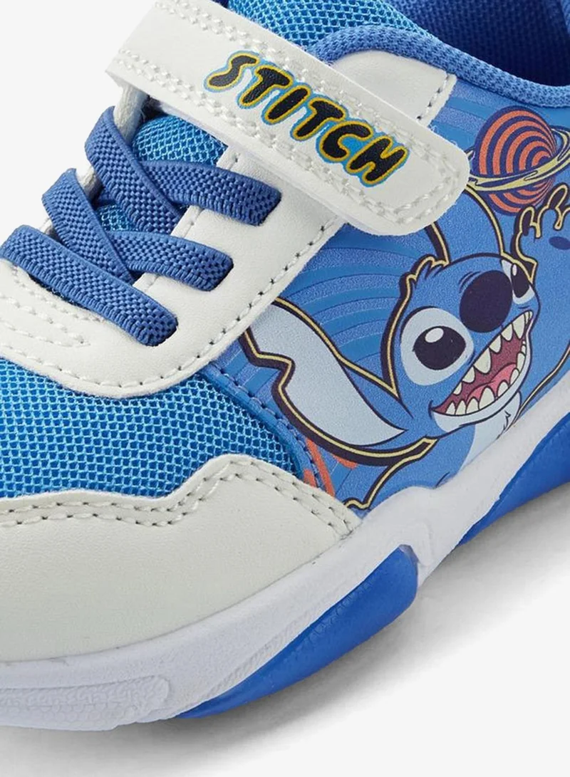 Disney WHITE Boys Stitch Print Light-Up Ankle Sneakers for Men | Best Price UAE