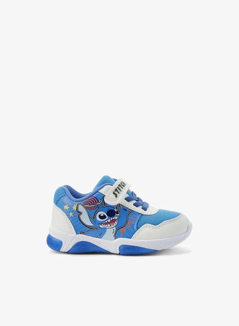 Boys Stitch Print Light-Up Ankle Sneakers