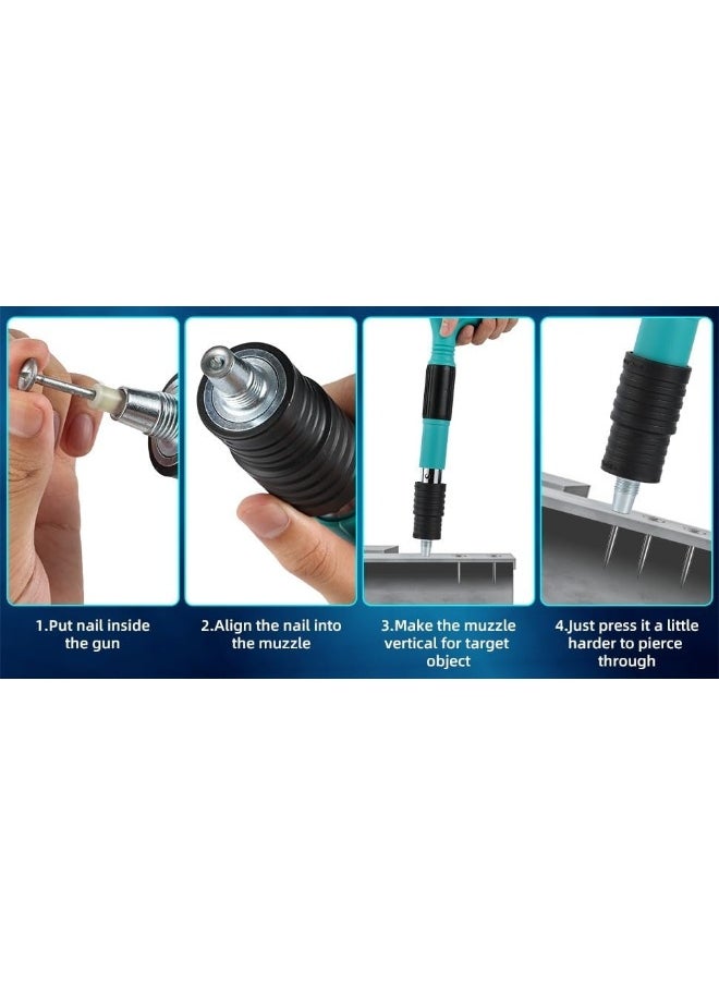 PERDANT Nail Gun Portable Mini Nail Shooting Machine with 10 Nails | Wall Fixing Tool for Cement Walls| Lightweight and Efficient Household Woodworking Tool for Drilling Up A Wall  - Image 2