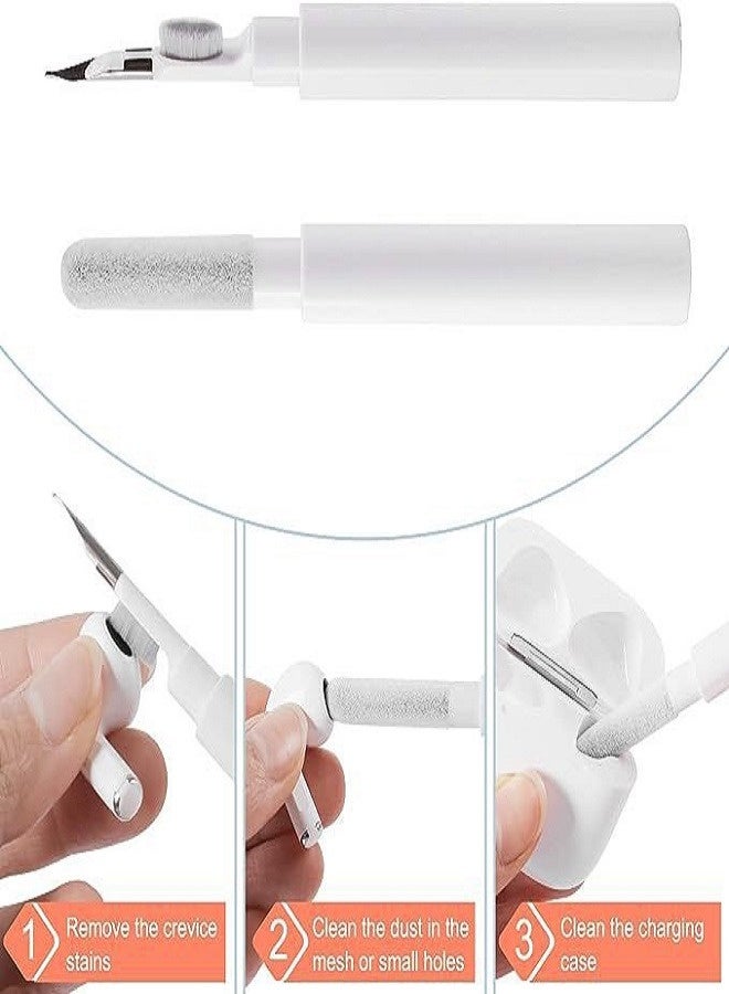 Multi 5 In 1 Headset Headphone Earphone Earbuds Cleaner Cleaning Pen Kit Tool Brush White - Image 2