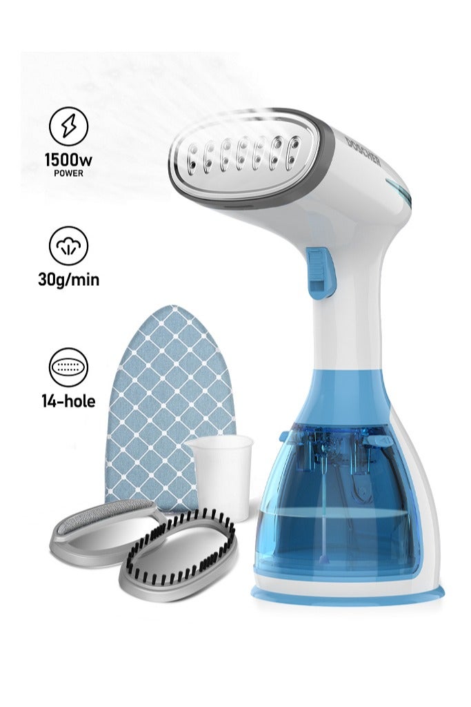 DOSCHER 1500W Handheld Garment Steamer for Clothes – Portable Steam Iron 280mL Tank & Powerful Penetration, Quick Wrinkle Remover - Image 1