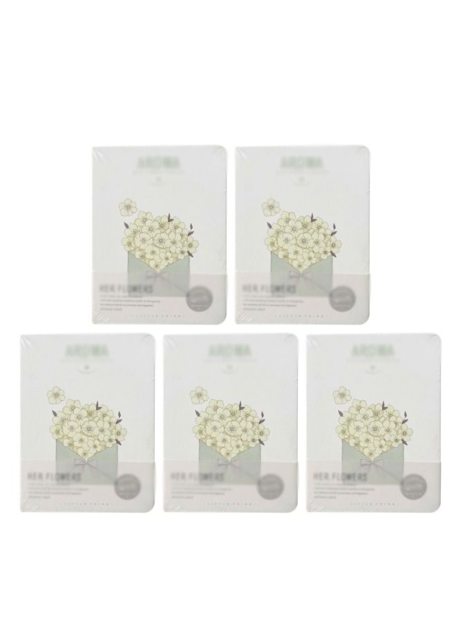 XIANGYU 5-Piece Notebook With Flower Design Pocket Planner Journal Diary - Image 1
