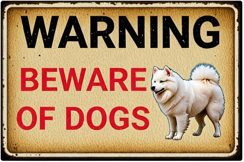 JACKGOLD Beware of Dog Yard Signs, 12x8 inch Vintage Tin Sign Beware of Dog for Fence, Private Property No Trespassing Warnings,Do Not Enter Sign Great for Home Garden Office Bar Metal - Image 1