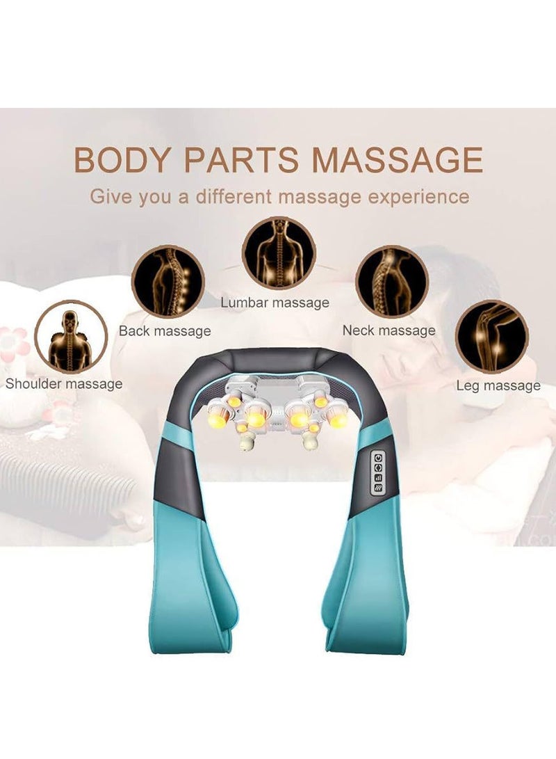 Generic Neck Heating Pad Massager, Shoulder and Waist Kneading Massager, Adjustable Intensity, 8 ABS Massage Heads, Relieve Muscle Pain - Image 3