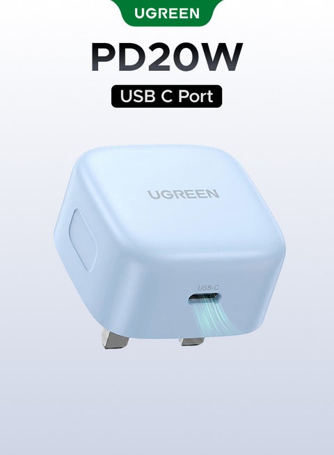 iPhone Charger Type C PD 20W Fast USB C Charger Head Type-C Power Plug Universal Travel Adapter USB-C Plug for iPhone 15/15 Pro Max/15 Pro/15 Plus/14/13/12/11,etc Blue