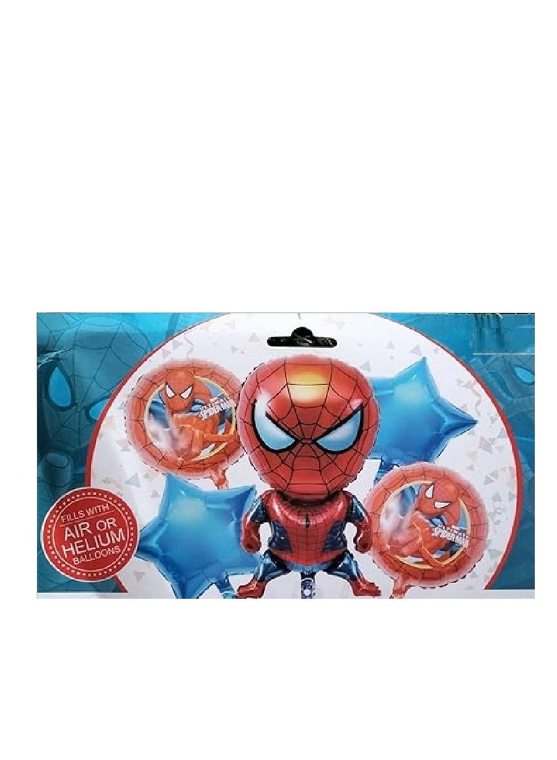 5 In 1 Foil Balloon Character Set (Spiderman Set)