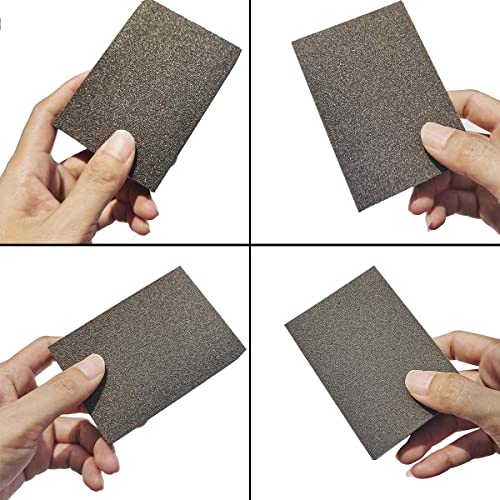 SACKORANGE 8 PCS Sanding Sponge Assortment, 2 PCS Each of 120 220 320 400 Grit -Coarse Medium Fine Hand Sanding Block Sandpaper Sponge for Metal Wood-Working Home Cleaning Drywall - Image 5