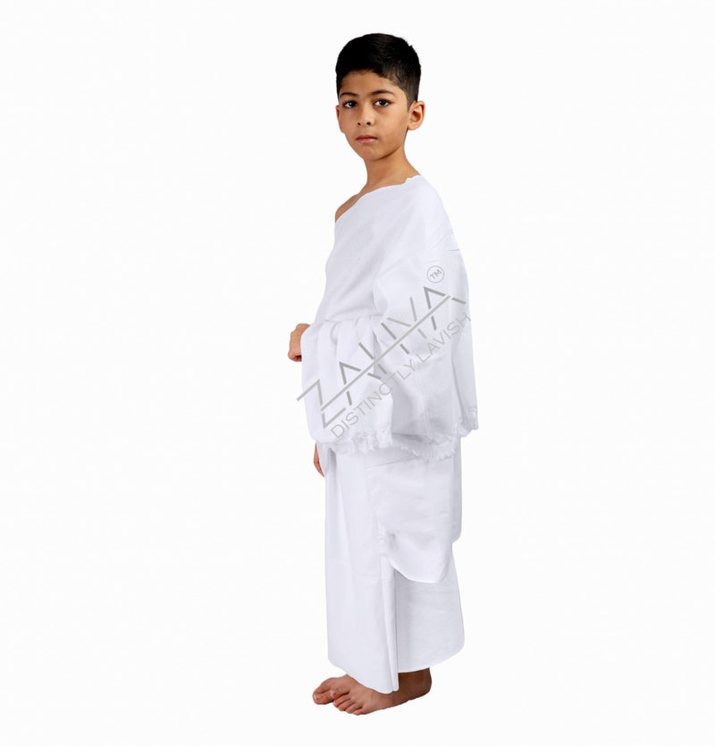 ZAHYA Cooltex Ihram for Kids (Ages 4–8 Years) – Breathable Cooling Fabric, Lightweight, Sweat Absorbent, Quick Dry – Hajj & Umrah - Image 5