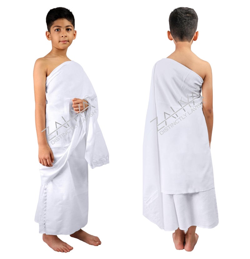 ZAHYA Cooltex Ihram for Kids (Ages 4–8 Years) – Breathable Cooling Fabric, Lightweight, Sweat Absorbent, Quick Dry – Hajj & Umrah - Image 1