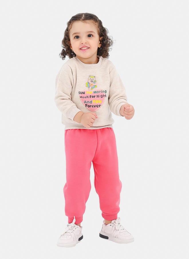 جوكي بيجاما شتوي أطفال بنات مبطن فليس the Sailor Bear بطبعة