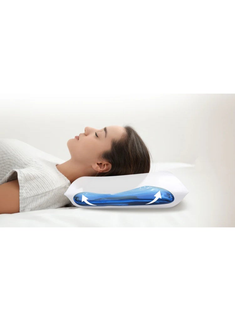 MEDIFLOW Elite Mediflow Water Pillow with Down Alternative | Adjustable Neck Support, 300TC Cotton, Leak-Resistant - Image 2
