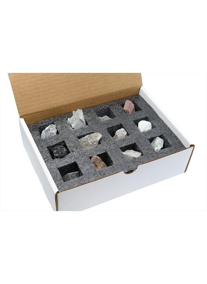EISCO - Rock Cycle Kit, 12 Pieces - Includes Metamorphic, Igneous & Sedimentary Rocks - 1" Specimens - Fun Geology Activity for Exploring The Rock Cycle & Rock Types - Tech Cut Rocks - Image 1