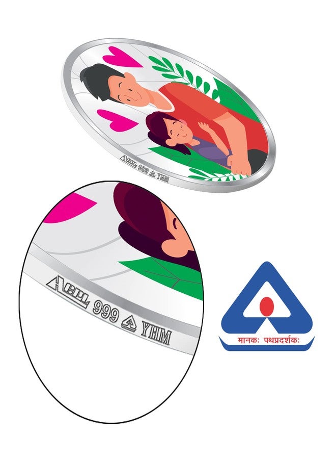ACPL Precious Moments BIS Hallmarked Silver Coin Best Father Dad Ever Colorful Design 10gm 999 Pure - Image 3