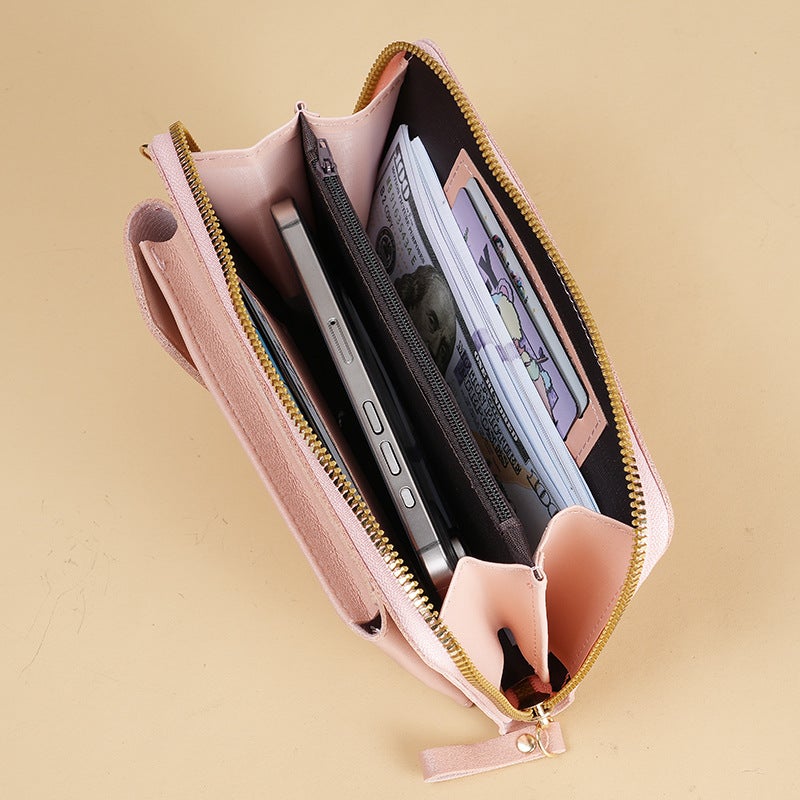 New Mobile Phone Bag Women'S Fashionable All-Match Korean Style Mini Small Satchel Student'S Large Capacity Multi-Card Wallet Card Bag For Women - Image 3