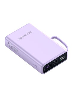 T I G O Super Fast Charging Portable 10000mAh 22.5W Power Bank with 3 built-in Charging Cables, USB C battery pack, LED display Compatible with iPhone 16 15 14 Samsung Galaxy Google Pixel Android Tablet Purple  - Image 2