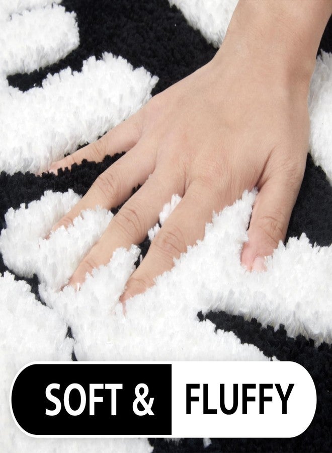 DyeFury Irregular Shaped Get Naked Bath Mat - Fun, Cute Non-Slip Black & White Decor, 31" x 18" - Image 4