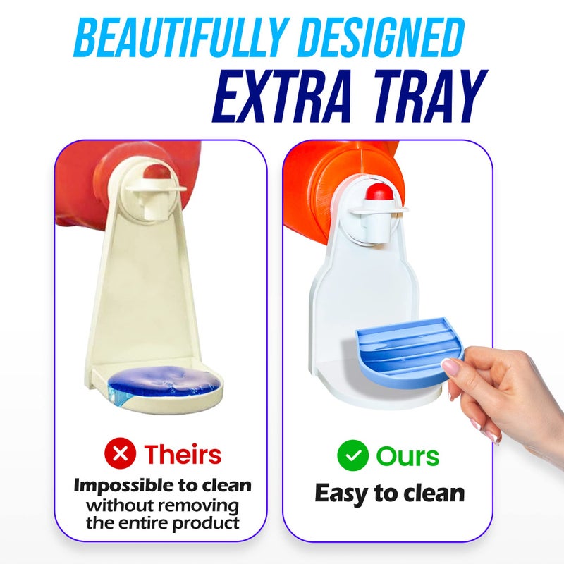 Simplation [2 Pack] Laundry Detergent Cup Holder, Detergent Drip Catcher (Upgraded Drip Tray), No More Mess or Leaks, Grip Style - Image 3