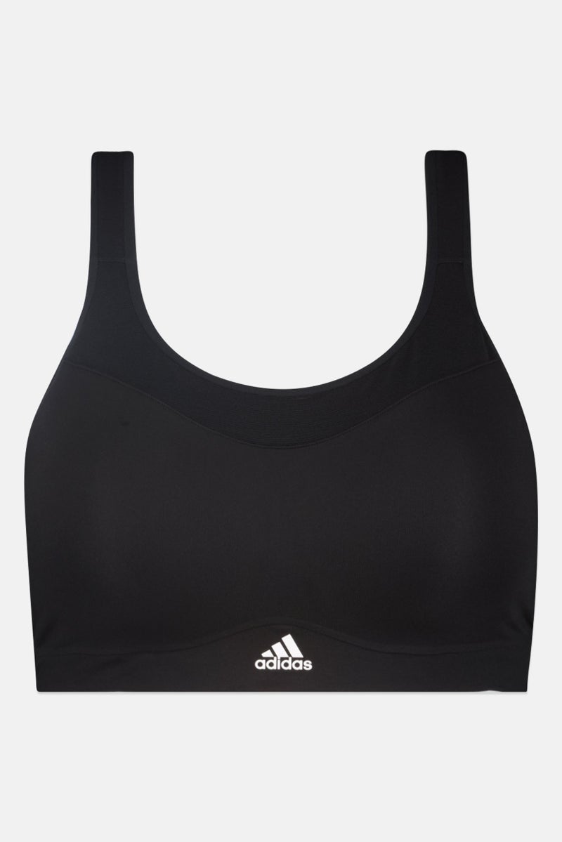 Adidas Women Plus Size Padded Sports Bra, Black  - Image 2