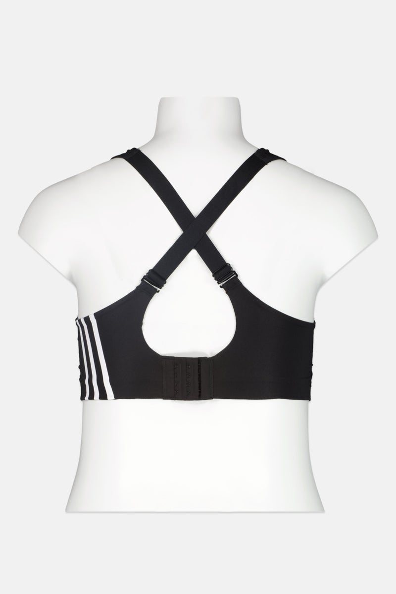 Adidas Women Plus Size Padded Sports Bra, Black  - Image 3