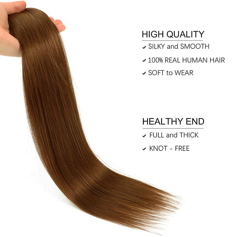 Star Show Hair Extension Human Hair Wire (12 inch, Light Blonde to Bleach Blonde #16/613) - Image 5