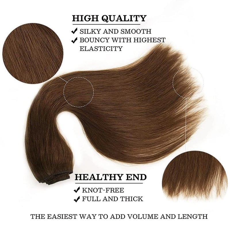 Star Show Hair Extension Human Hair Wire (12 inch, Light Blonde to Bleach Blonde #16/613) - Image 3