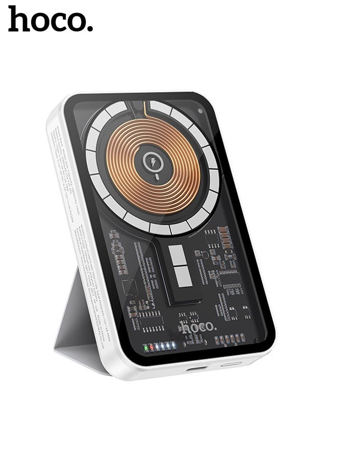 hoco. Power bank “Q10” magnetic wireless charging 5000mAh(White) - Image 1