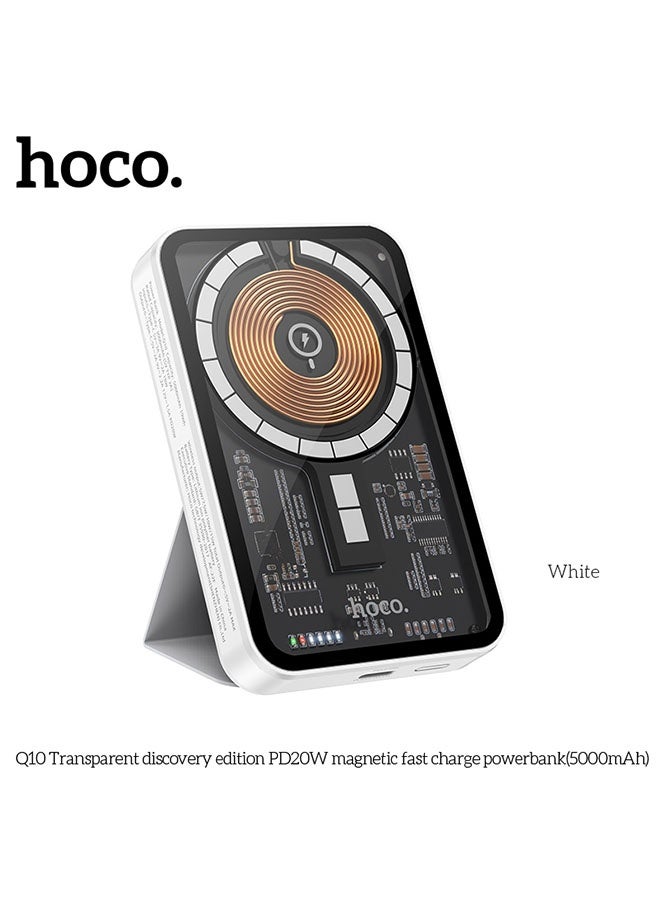 hoco. Power bank “Q10” magnetic wireless charging 5000mAh(White) - Image 2