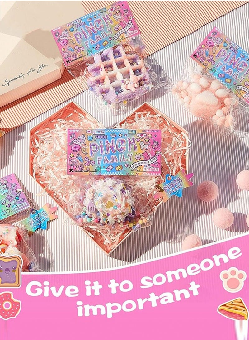 5Pcs Squishy Toys, Novelty Decompress Toys, Squishy Rubber Chicken Squeeze Cat Paw Donut Stress Ball Pinch Cute PVC Sensory Toys for Relieving Fidget Rising Animal Shaped Novelty Things Birthdays Cosplay Party Opp Packaging Gift Decorations - Image 5