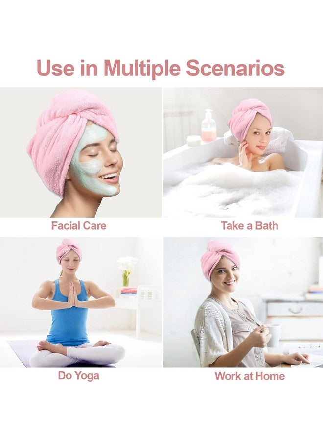 MAXOSHINE Hair Towel Wrap for Women-Quick Drying Microfiber Towel for Hair with Elastic Loop for Tying-Super Absorbent Head Towels Wrap for Ladies Hair Turban (Pack of 2-Grey & Pink) - Image 5
