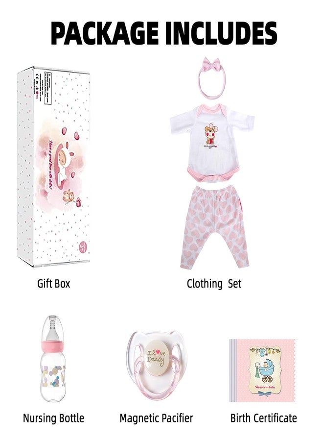 Kaydora Realistic Reborn Baby Dolls - 18 Inch Silicone Baby Girl, Real Life Dolls with Full Body Vinyl, Newborn Lifelike Weighted Doll with Anatomically Correct for Ages 3+ Gift - Image 4