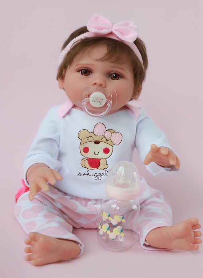 Kaydora Realistic Reborn Baby Dolls - 18 Inch Silicone Baby Girl, Real Life Dolls with Full Body Vinyl, Newborn Lifelike Weighted Doll with Anatomically Correct for Ages 3+ Gift - Image 2