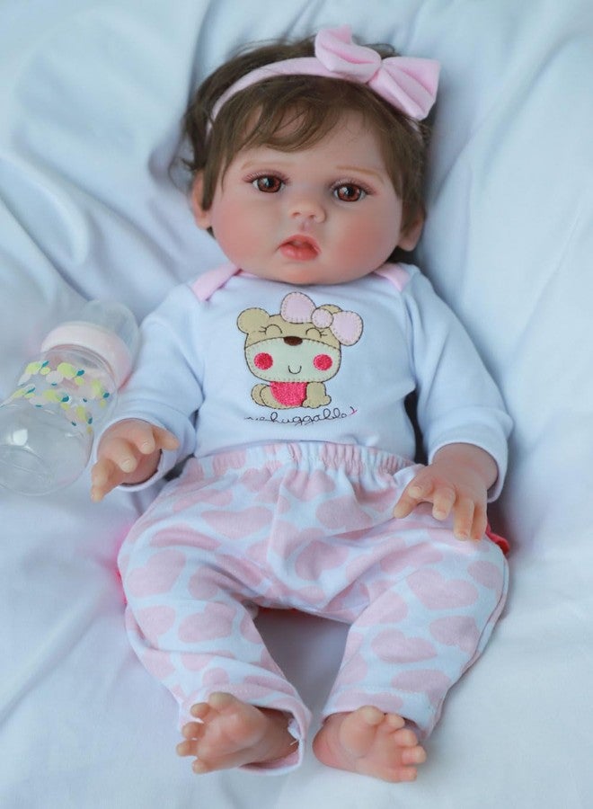 Kaydora Realistic Reborn Baby Dolls - 18 Inch Silicone Baby Girl, Real Life Dolls with Full Body Vinyl, Newborn Lifelike Weighted Doll with Anatomically Correct for Ages 3+ Gift - Image 1