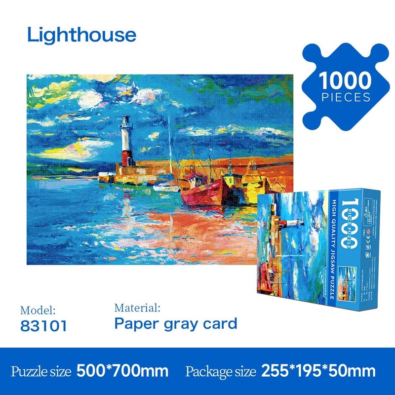 Bluejw Large  1000-Piece Adult Jigsaw Puzzle Educational Toy Made of Paper Rompecabezas Games for Adults - Image 1