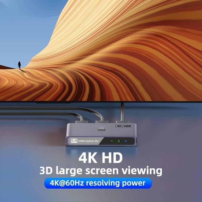 Tobo 4KHD Switch Selector, 2 in 1 Out bi-Directional Switching 4K60HZ HD Splitter, Supports 4K 3D HD, Compatible with Xbox, PS5/4/3, Fire Stick, Roku, Blu-ray Player TD-1101H - Image 4