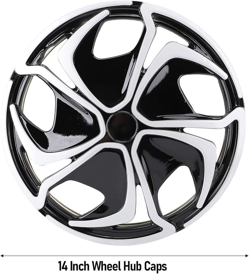 14 بوصة واقيات عجلة كاملة التغطية تناسب معظم السيارات والشاحنات وسيارات الدفع الرباعي مجموعة من 4 قطع - Image 3