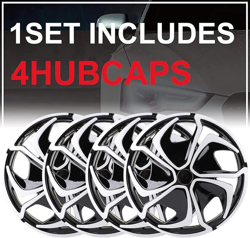 14 بوصة واقيات عجلة كاملة التغطية تناسب معظم السيارات والشاحنات وسيارات الدفع الرباعي مجموعة من 4 قطع - Image 5