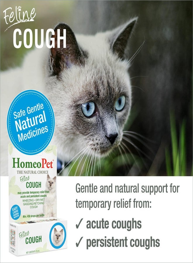 HomeoPet Feline Cough, Safe and Natural Cough Supplement for Cats, 15 Milliliters - Image 2