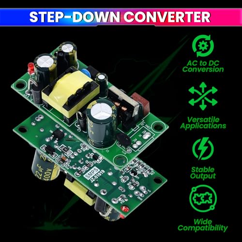 amiciSmart AC to DC Buck Converter, 85-265V AC to 5V DC 2A Power Module, 10W High-Efficiency Step-Down Circuit Board - Image 3