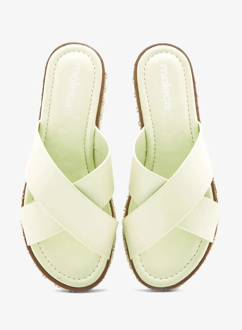 Moleca Mint Flat Sandals for Women – Stylish Ladies Flat Sandals & Comfortable Flat Slippers for Women | Best Price UAE
