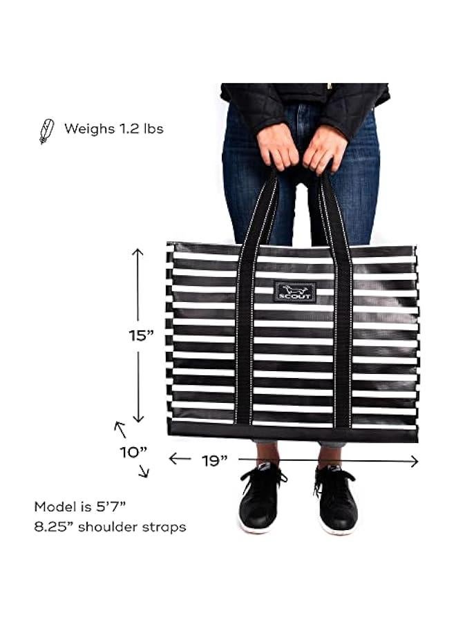 Arabest Original Deano Tote Large - Durable Lightweight Open Top Beach, Pool & Lake Bag, Inside Zip Pocket, Folds Flat - Image 3