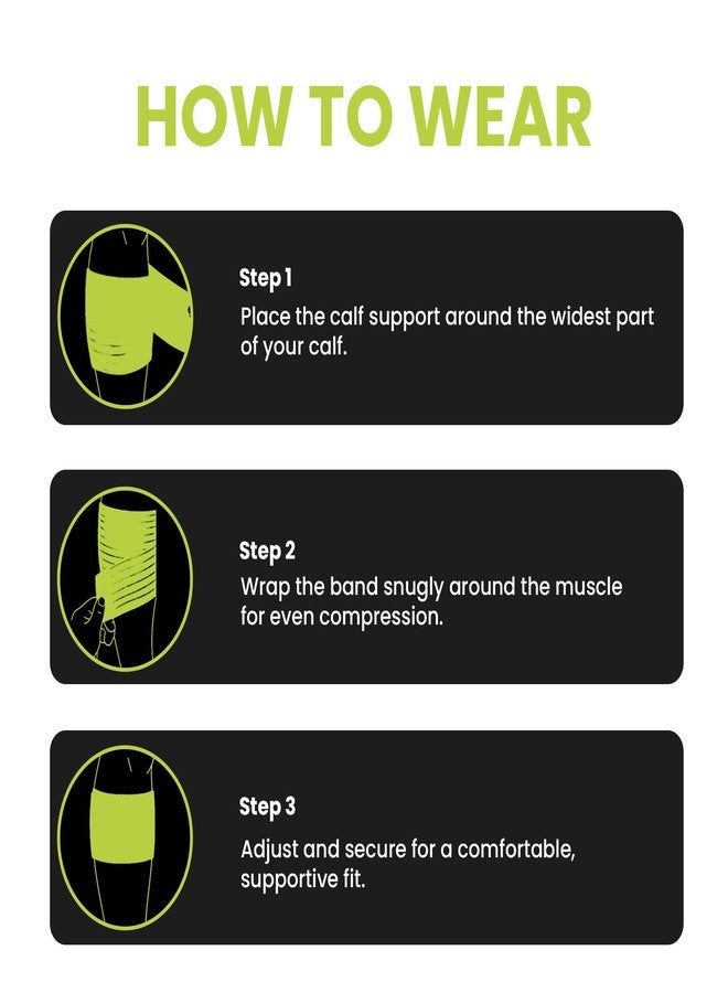 ACTIFIT Calf Support with Adjustable Band - Compression Brace for Pain Relief, Sports & Gym - Free Size - Image 4