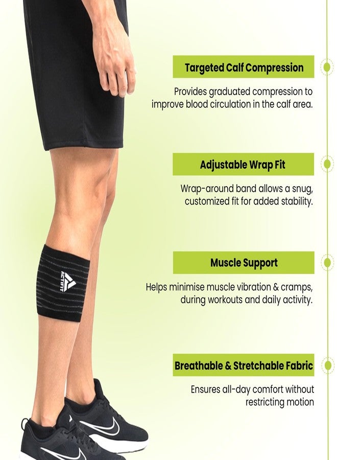 ACTIFIT Calf Support with Adjustable Band - Compression Brace for Pain Relief, Sports & Gym - Free Size - Image 5