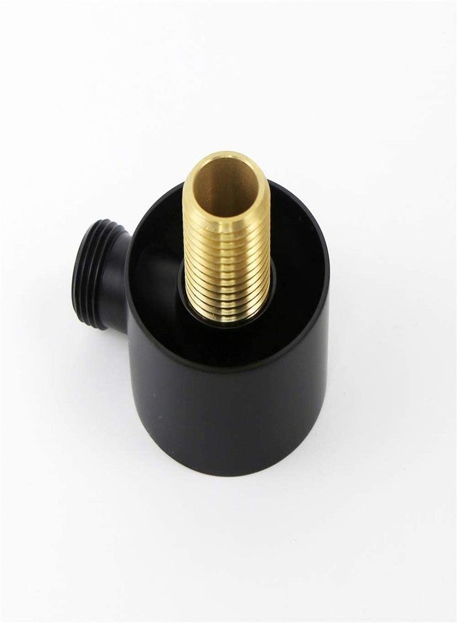 Weirun Faucet Wall Supply Elbow Drop Ell Hand Held Shower Hose Connector Wall Union Water Supply for Handheld Shower Head Shower Elbow Hand Shower Replacement Part Tub Hose Adapter Attachment Matte Black - Image 4